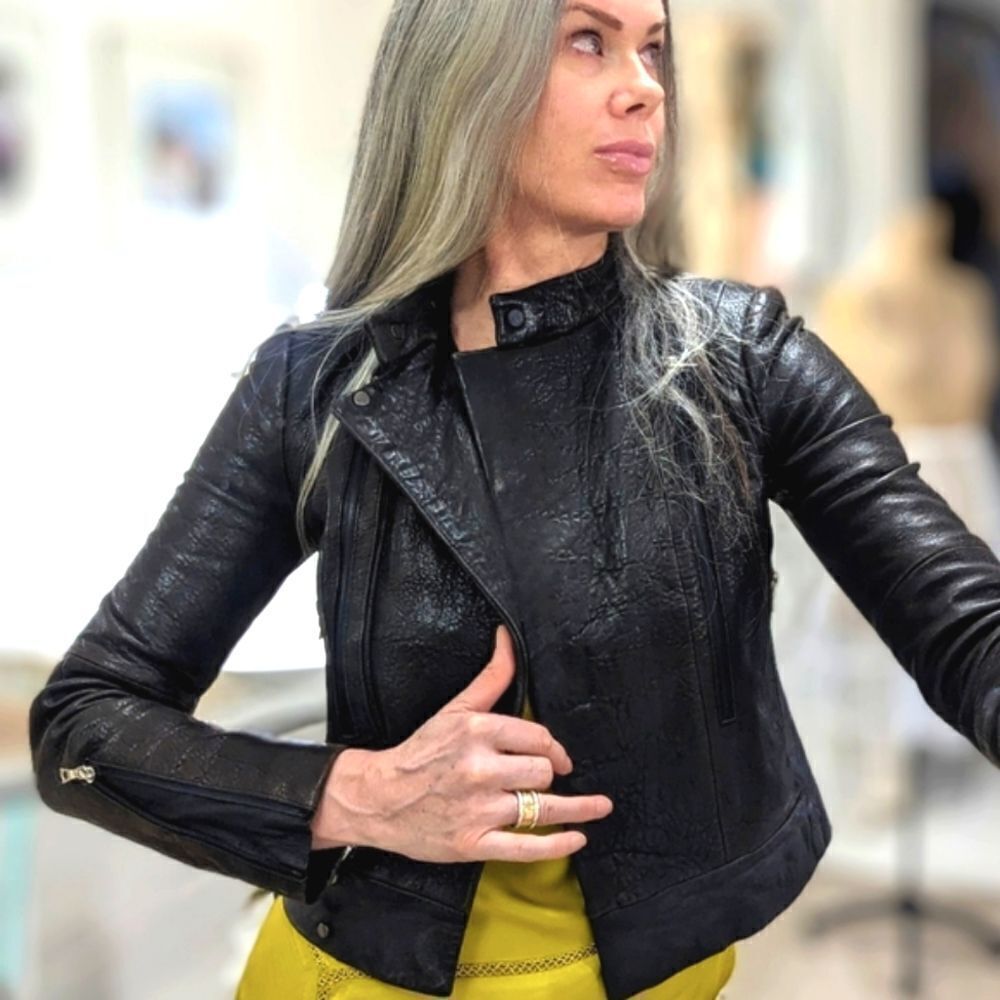 J Brand Leather Moto Jacket - Picture 4 of 10